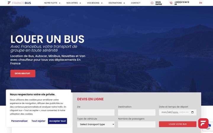 Screenshot of francebus.com