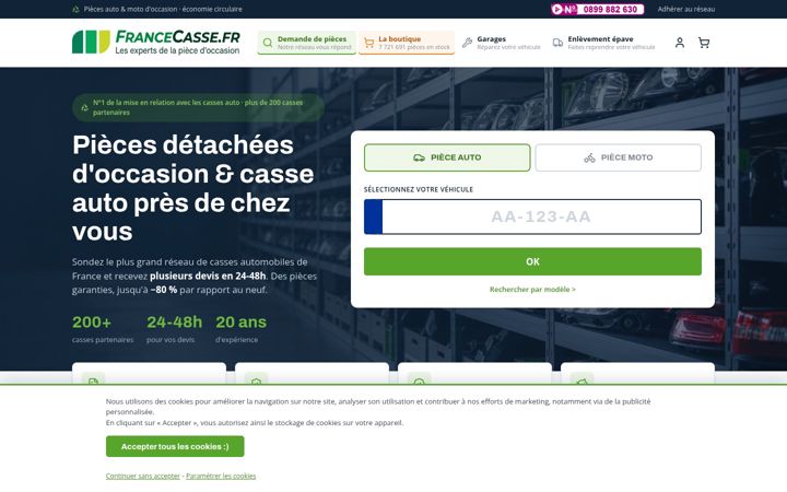 Zrzut ekranu francecasse.fr