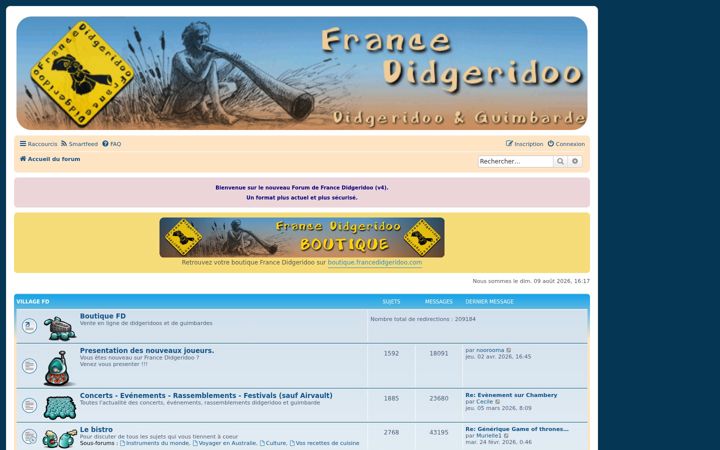Screenshot of francedidgeridoo.org