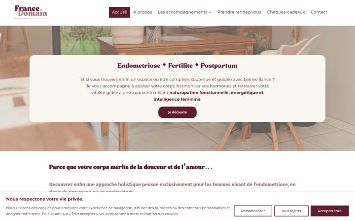 Screenshot of francedomain-naturopathe.com