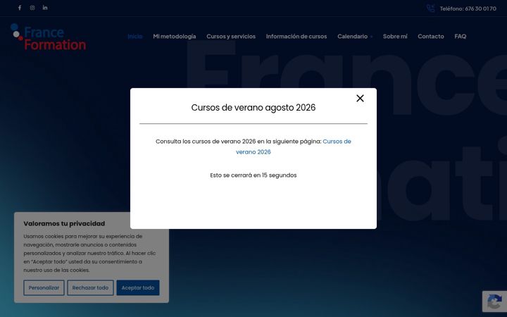 Skärmbild av franceformation.es