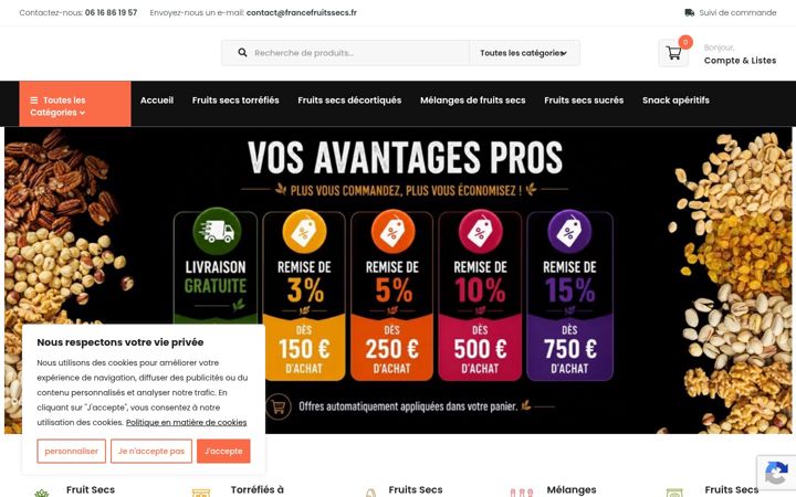 Screenshot of francefruitssecs.fr