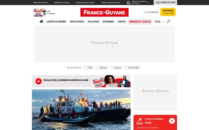 Ekrānuzņēmums no franceguyane.fr