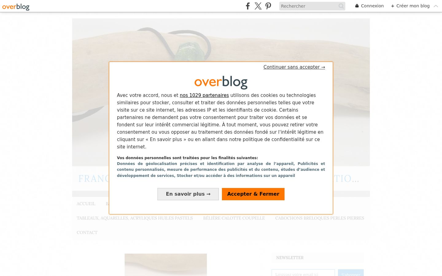 Screenshot del banner di consenso mostrato prima di qualsiasi interazione