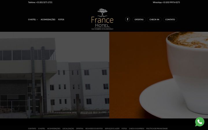 Skärmbild av francehotel.com.br