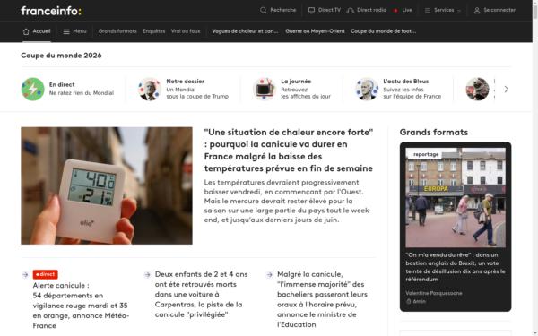 Screenshot of franceinfo.fr