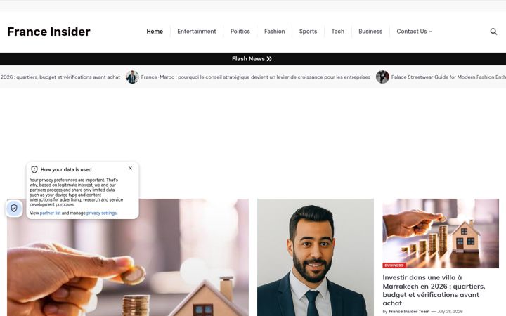 Screenshot of franceinsider.fr