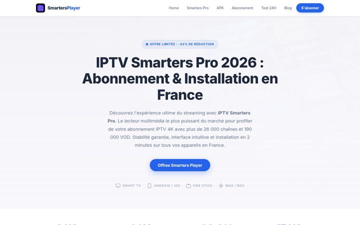 Screenshot of franceiptvsmarters.com