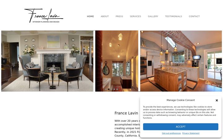 Screenshot of francelavindesign.com
