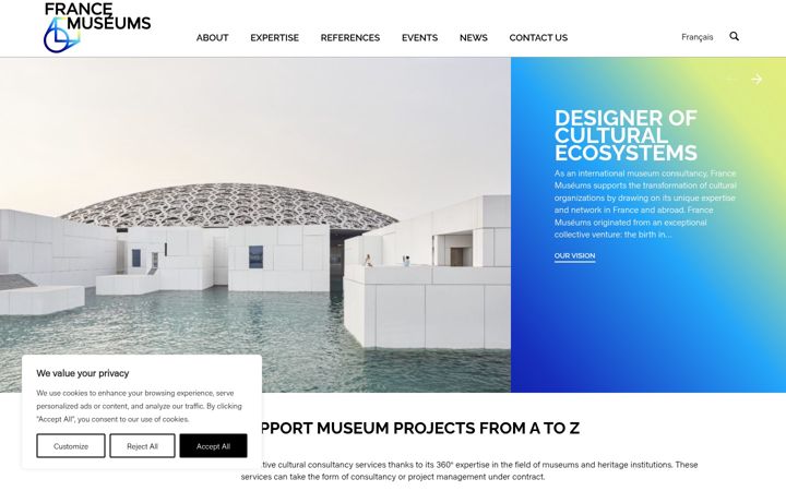 Screenshot of francemuseums.com