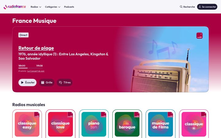 Screenshot of francemusique.fr