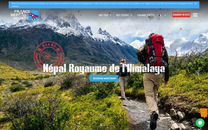 Screenshot of francenepalvoyage.com