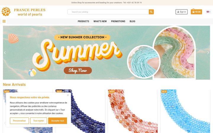 Screenshot of franceperles.com