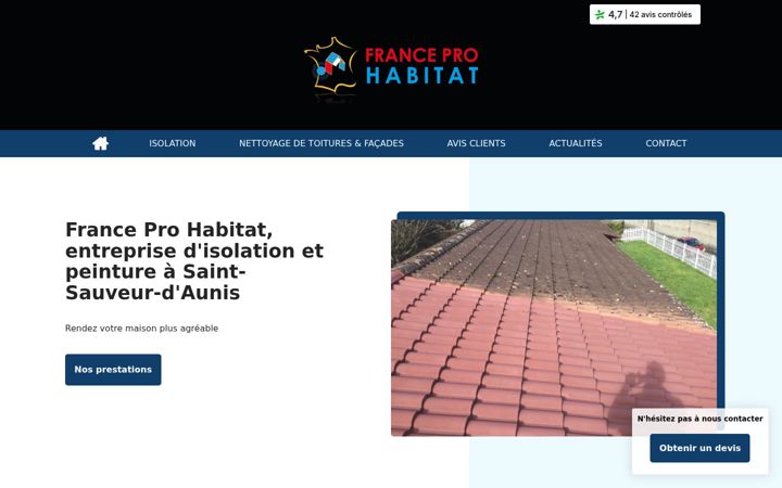 Screenshot of franceprohabitat-avis.fr