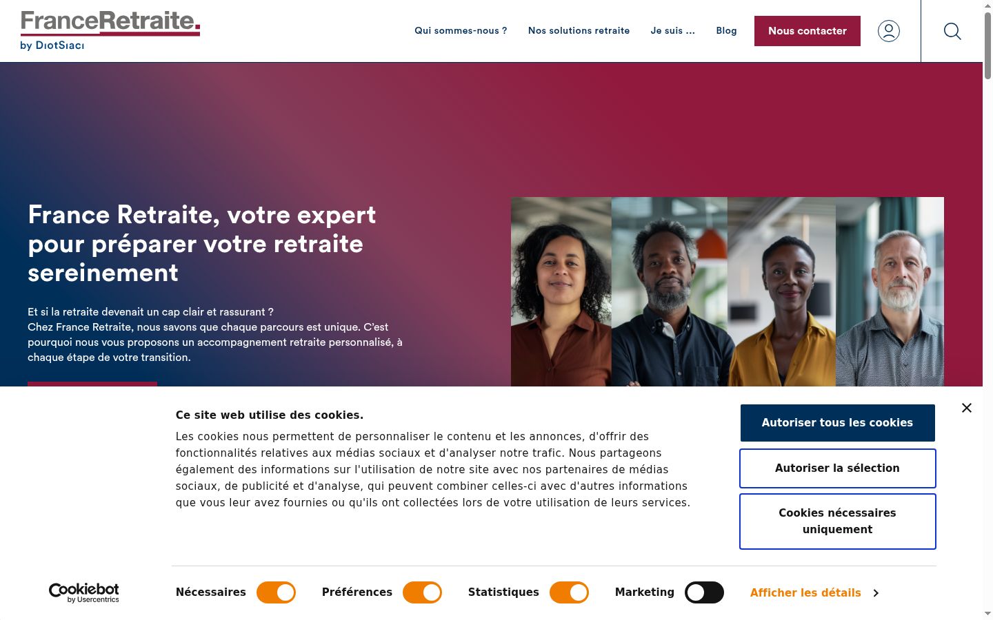 Screenshot del banner di consenso mostrato prima di qualsiasi interazione