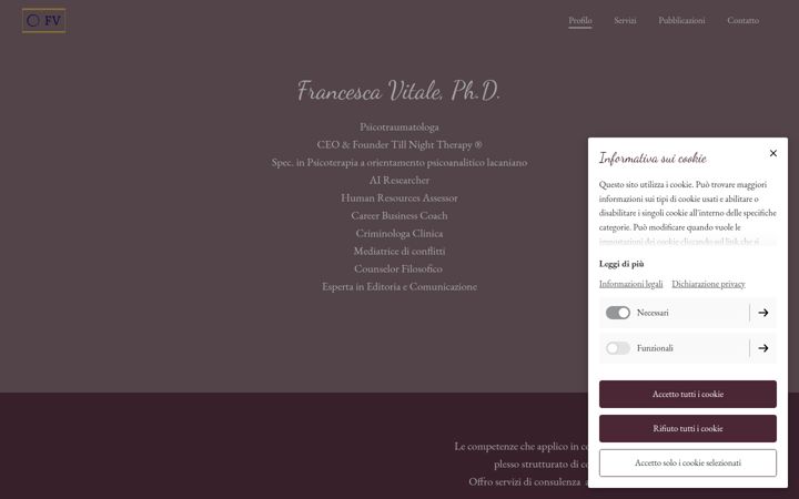 Screenshot of francesca-vitale.it
