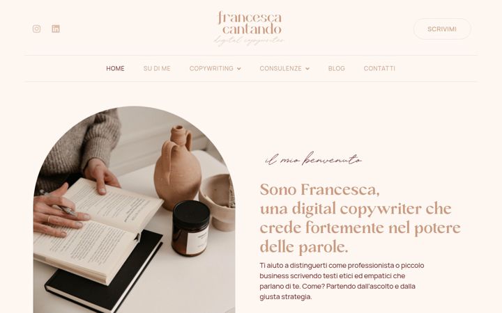 Screenshot di francescacantando.it