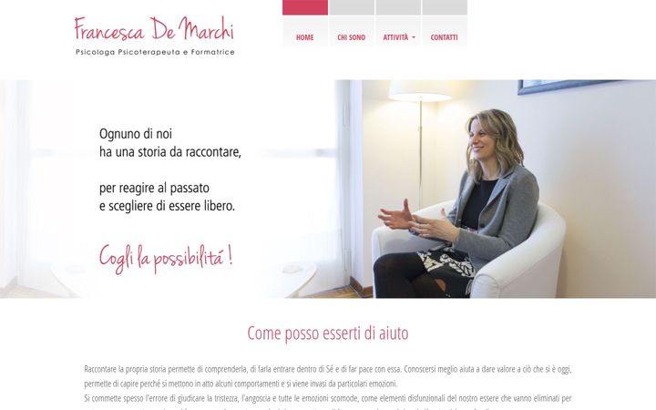 Screenshot of francescademarchipsicologa.it