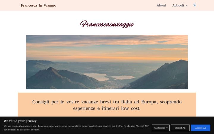 Screenshot of francescainviaggio.com