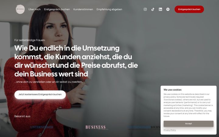 Screenshot of francescareimer.de