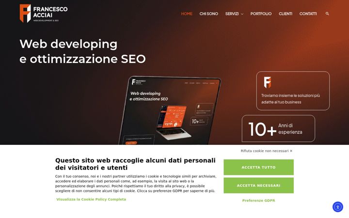 Ekrano kopija francescoacciai.it