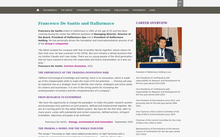 Screenshot of francescodesantis.net