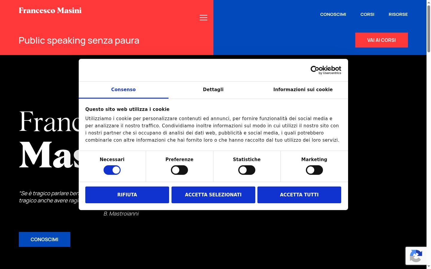 Zrzut ekranu banera zgody wyświetlanego przed jakąkolwiek interakcją