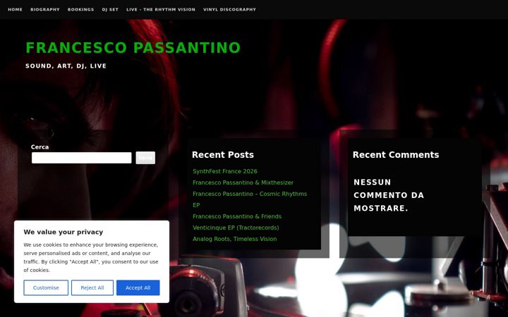 Screenshot of francescopassantino.com
