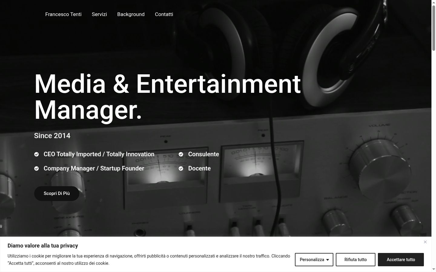 Screenshot του banner συγκατάθεσης που εμφανίστηκε πριν από οποιαδήποτε αλληλεπίδραση