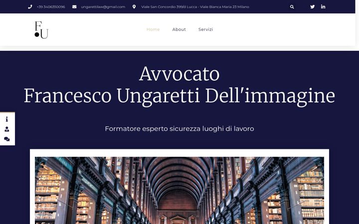Screenshot di francescoungaretti.it