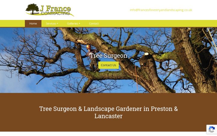 Screenshot stránky francesforestryandlandscaping.co.uk