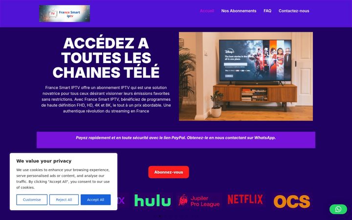 Screenshot of francesmartiptv.com