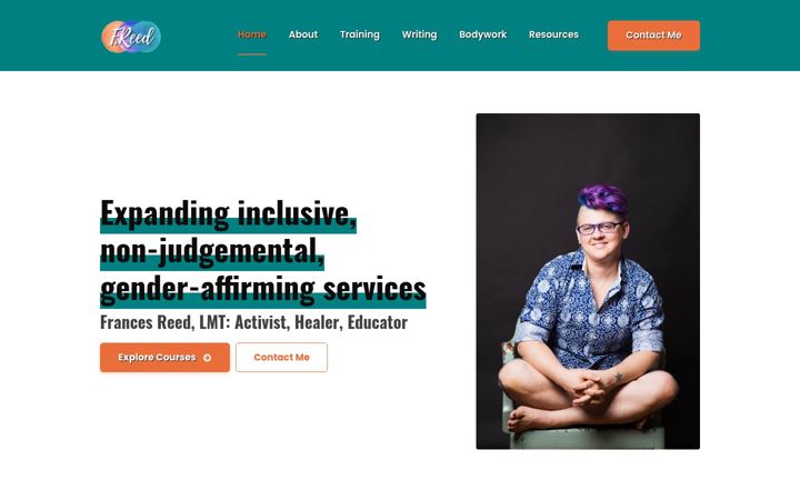 Screenshot of francesreed.com