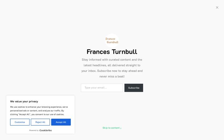 Screenshot of francesturnbull.com