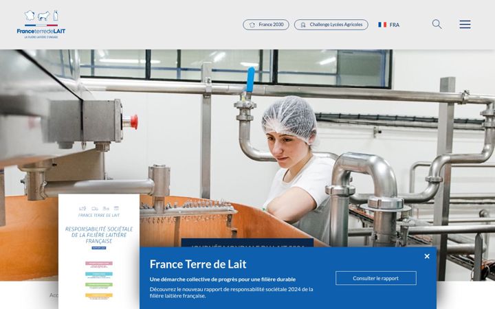Screenshot of franceterredelait.fr