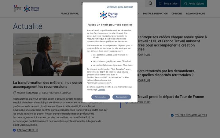 Screenshot of francetravail.org