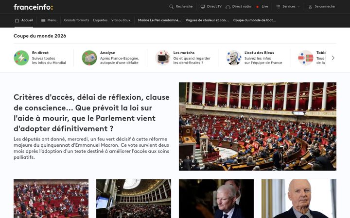 Screenshot di francetvinfo.fr