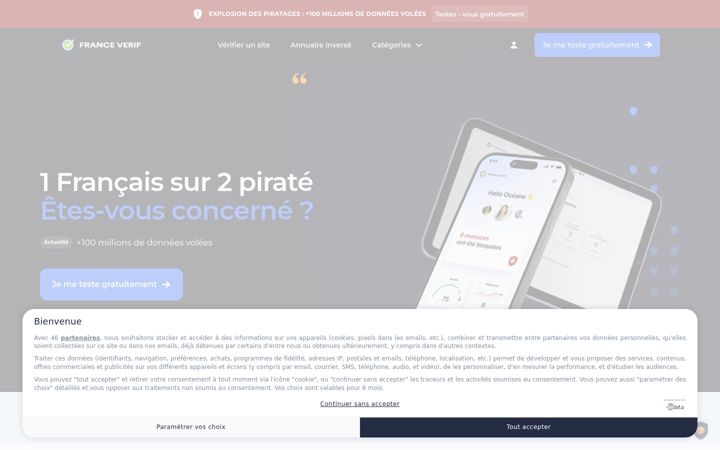 Zrzut ekranu franceverif.fr