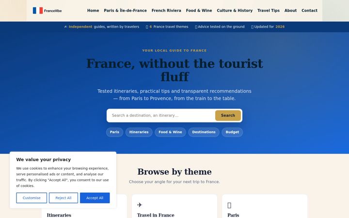 Screenshot of francevibe.com