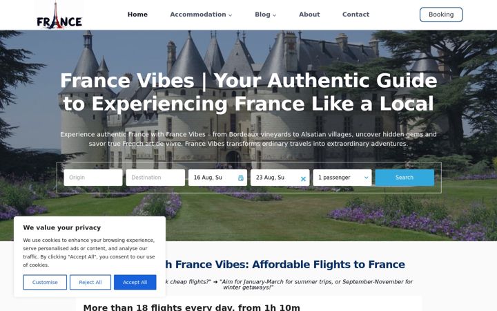 Screenshot of francevibes.com