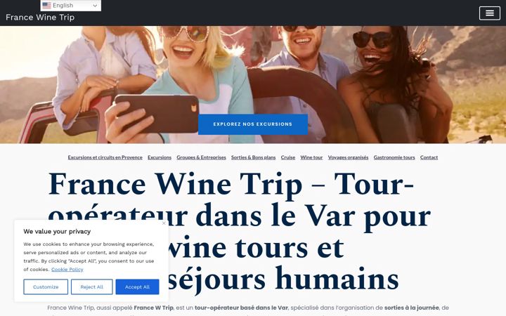 Screenshot of francewinetrip.com