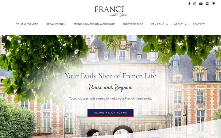 Screenshot of francewithvero.com