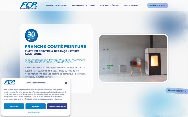 Screenshot of franchecomtepeinture-25.com
