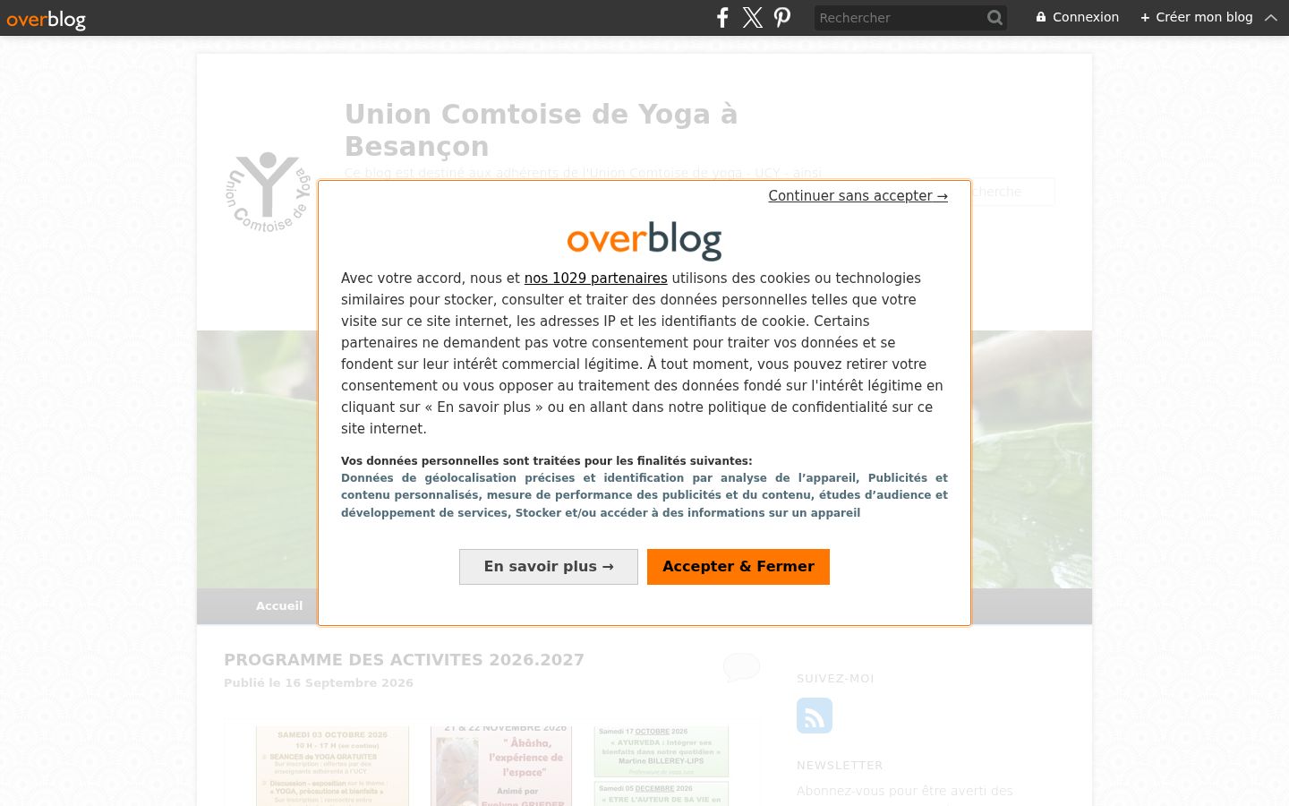 Screenshot of the consent banner shown before any interaction