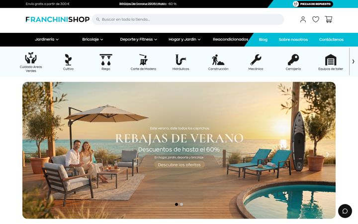 Skärmbild av franchinishop.es