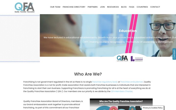 Screenshot of franchise-association.org.uk
