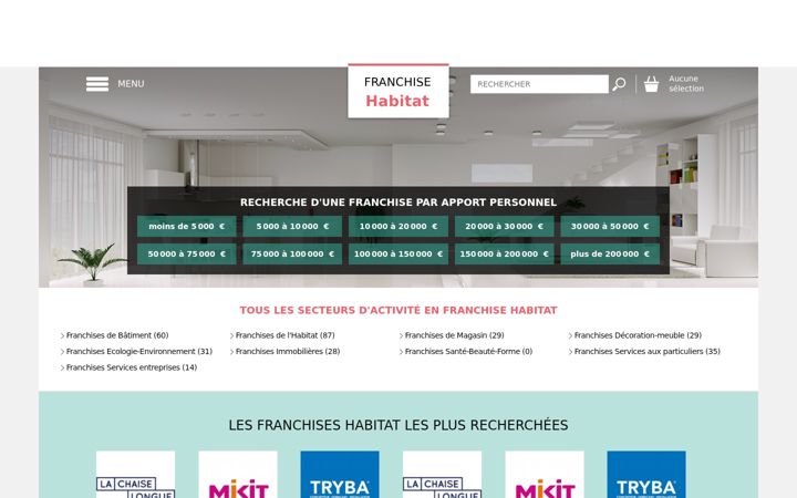 Screenshot of franchise-habitat.fr