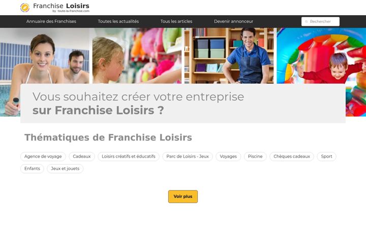 Screenshot of franchise-loisirs.fr