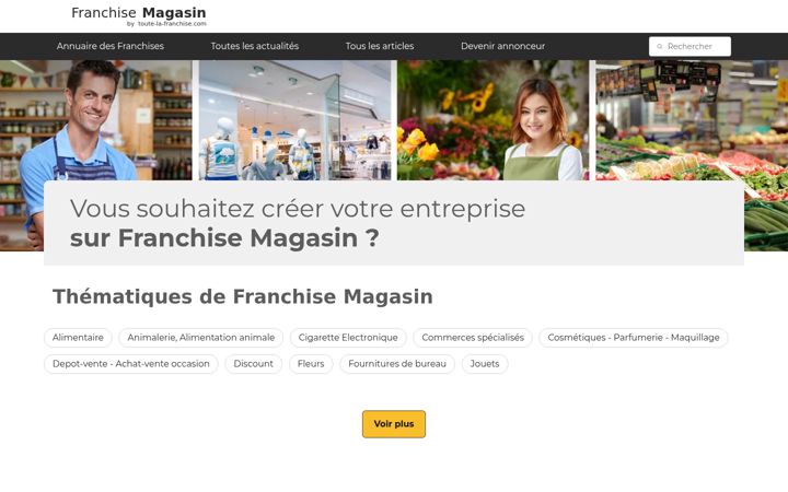 Screenshot of franchise-magasin.fr