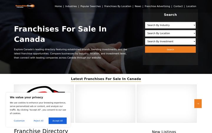 Screenshot di franchise-opportunities.ca